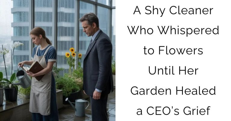 A Shy Cleaner Who Whispered to Flowers—Until Her Garden Healed a CEO’s Grief