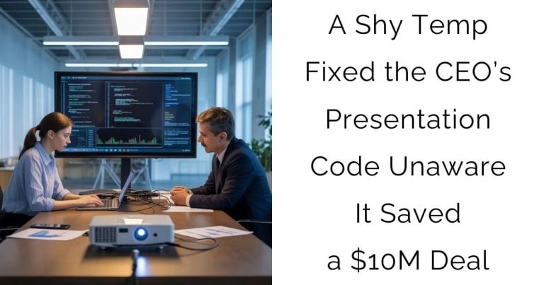 A Shy Temp Fixed the CEO’s Presentation Code—Unaware It Saved a $10M Deal