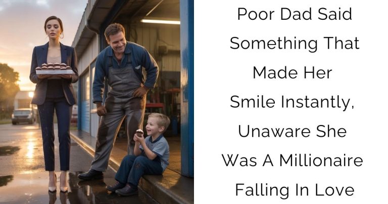 Poor Dad Said Something That Made Her Smile Instantly, Unaware She Was A Millionaire Falling In Love