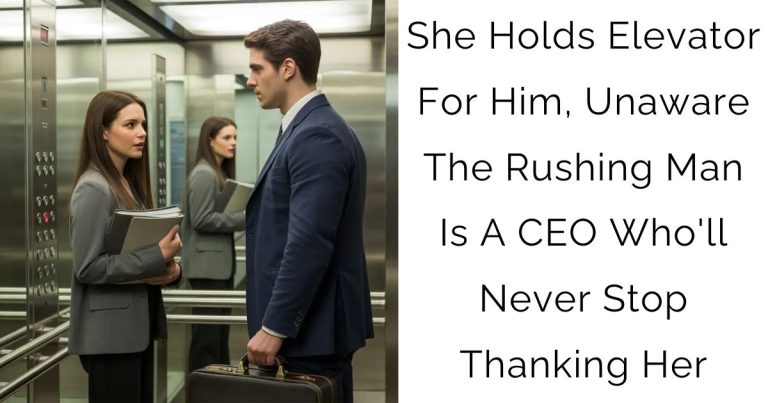 She Holds Elevator For Him, Unaware The Rushing Man Is A CEO Who’ll Never Stop Thanking Her