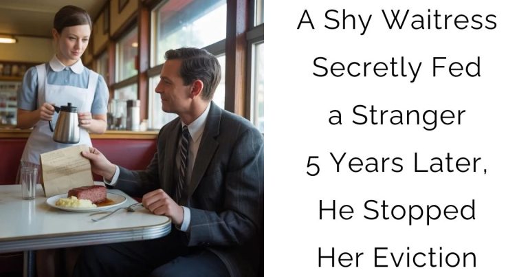 A Shy Waitress Secretly Fed a Stranger—5 Years Later, He Stopped Her Eviction