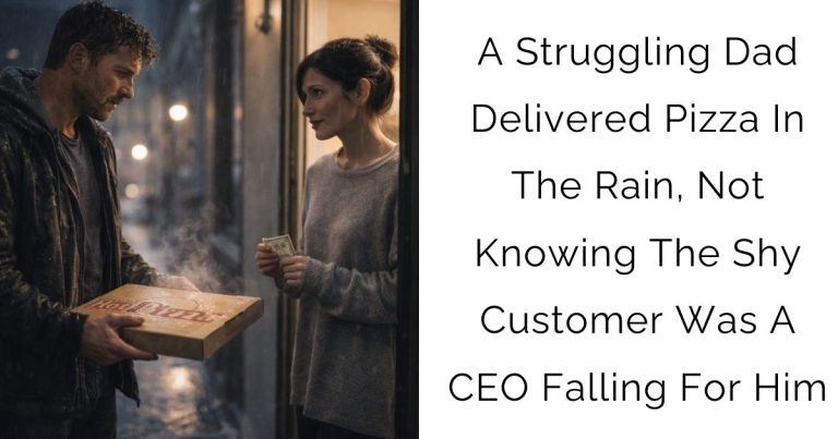 A Struggling Dad Delivered Pizza In The Rain, Not Knowing The Shy Customer Was A CEO Falling For Him