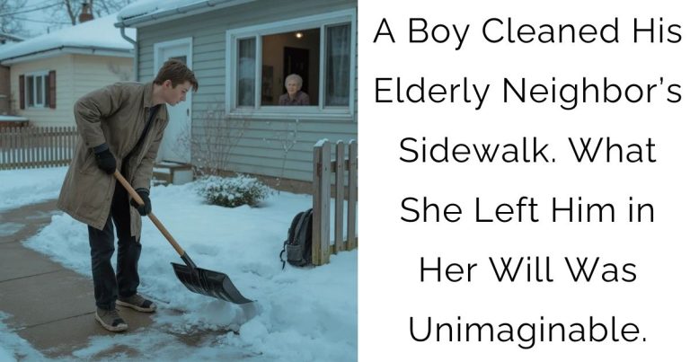 A Boy Cleaned His Elderly Neighbor’s Sidewalk. What She Left Him in Her Will Was Unimaginable.