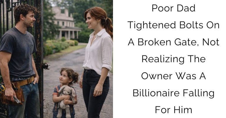 Poor Dad Tightened Bolts On A Broken Gate, Not Realizing The Owner Was A Billionaire Falling For Him