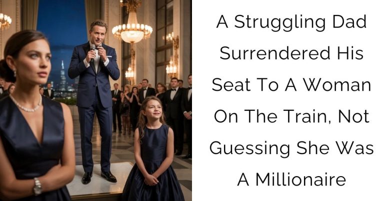 A Struggling Dad Surrendered His Seat To A Woman On The Train, Not Guessing She Was A Millionaire