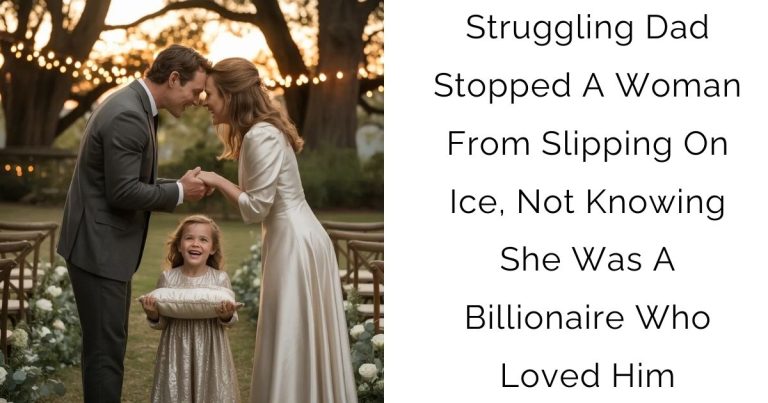 Struggling Dad Stopped A Woman From Slipping On Ice, Not Knowing She Was A Billionaire Who Loved Him