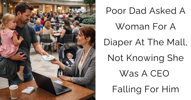 Poor Dad Asked A Woman For A Diaper At The Mall, Not Knowing She Was A CEO Falling For Him