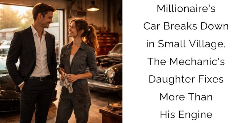 Millionaire’s Car Breaks Down in Small Village, The Mechanic’s Daughter Fixes More Than His Engine