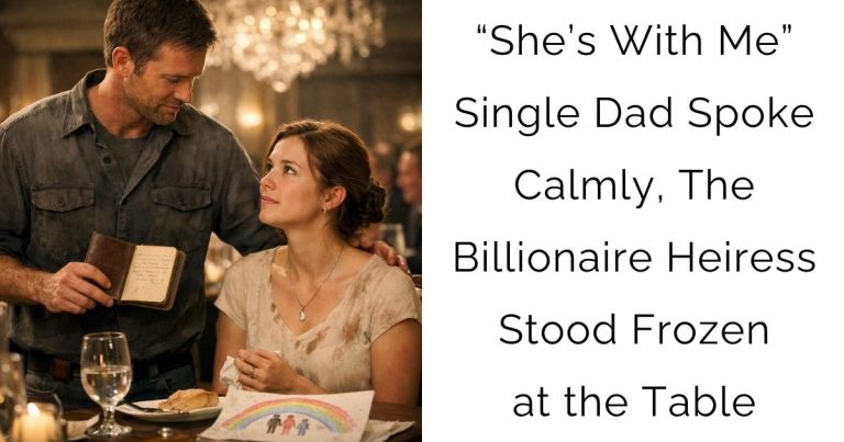 “She’s With Me” — Single Dad Spoke Calmly, The Billionaire Heiress Stood Frozen at the Table