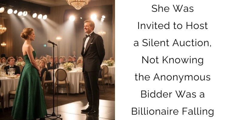 She Was Invited to Host a Silent Auction, Not Knowing the Anonymous Bidder Was a Billionaire Falling