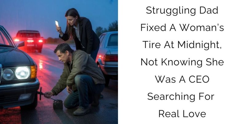 Struggling Dad Fixed A Woman’s Tire At Midnight, Not Knowing She Was A CEO Searching For Real Love