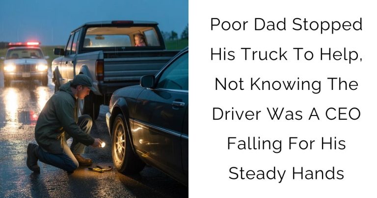 Poor Dad Stopped His Truck To Help, Not Knowing The Driver Was A CEO Falling For His Steady Hands