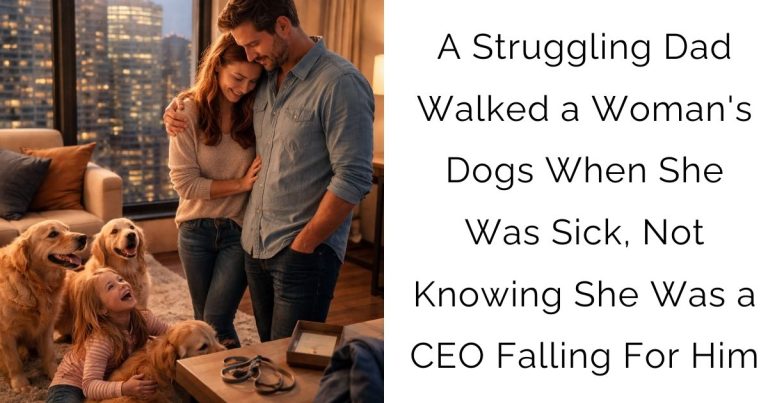 A Struggling Dad Walked a Woman’s Dogs When She Was Sick, Not Knowing She Was a CEO Falling For Him