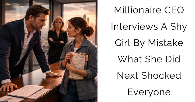 Millionaire CEO Interviews A Shy Girl By Mistake—What She Did Next Shocked Everyone