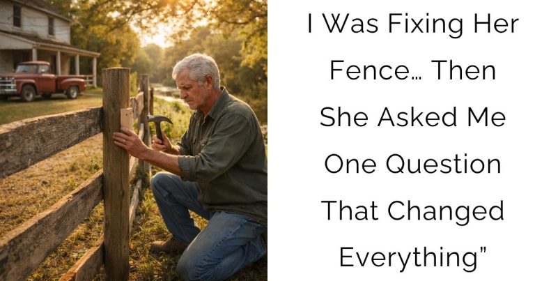 I Was Fixing Her Fence… Then She Asked Me One Question That Changed Everything”