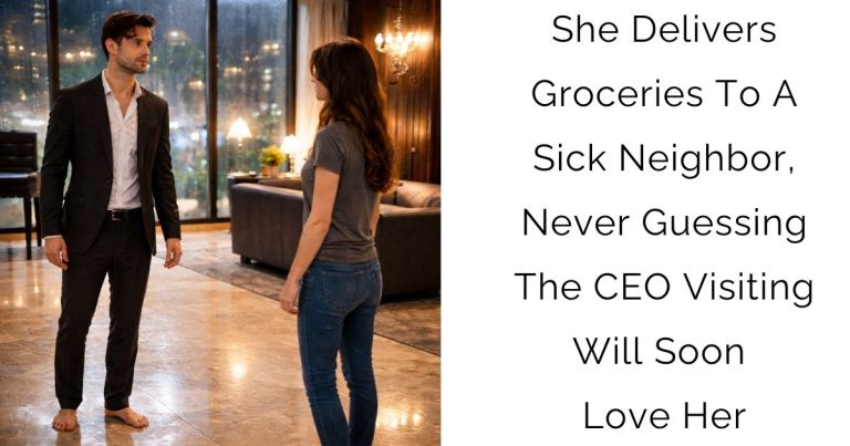 She Delivers Groceries To A Sick Neighbor, Never Guessing The CEO Visiting Will Soon Love Her