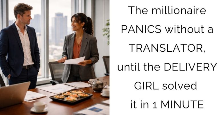 The millionaire PANICS without a TRANSLATOR, until the DELIVERY GIRL solved it in 1 MINUTE,