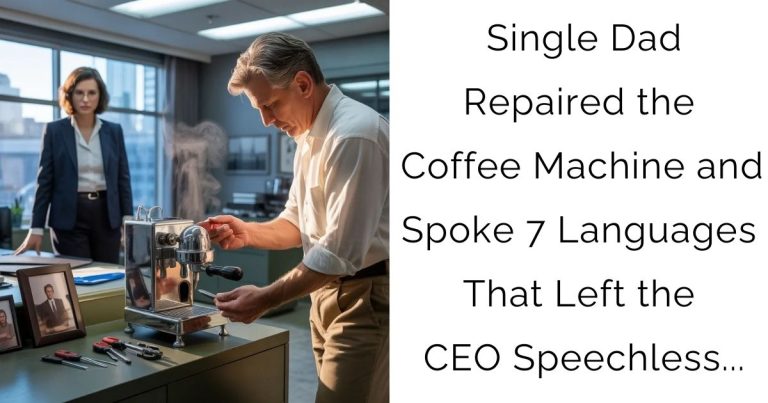 Single Dad Repaired the Coffee Machine — and Spoke 7 Languages That Left the CEO Speechless…