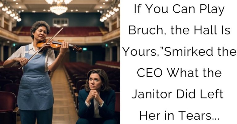 If You Can Play Bruch, the Hall Is Yours,” Smirked the CEO What the Janitor Did Left Her in Tears…