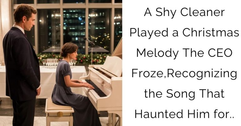 A Shy Cleaner Played a Christmas Melody — The CEO Froze, Recognizing the Song That Haunted Him for..