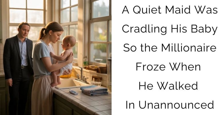 A Quiet Maid Was Cradling His Baby—So the Millionaire Froze When He Walked In Unannounced