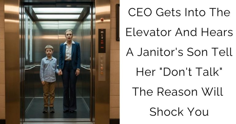CEO Gets Into The Elevator And Hears A Janitor’s Son Tell Her “Don’t Talk”The Reason Will Shock You