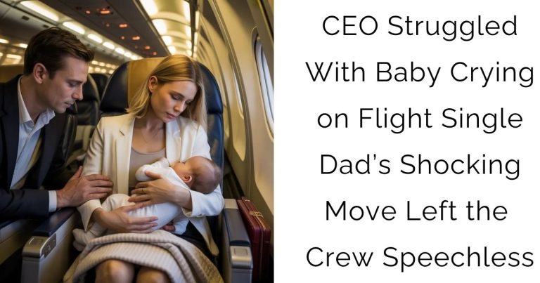 CEO Struggled With Baby Crying on Flight — Single Dad’s Shocking Move Left the Crew Speechless