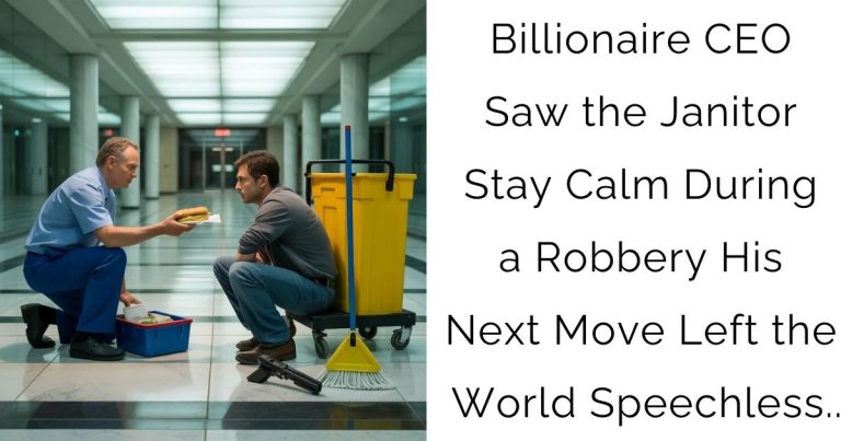 Billionaire CEO Saw the Janitor Stay Calm During a Robbery—His Next Move Left the World Speechless..