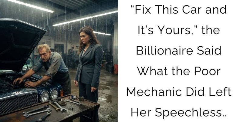“Fix This Car and It’s Yours,” the Billionaire Said—What the Poor Mechanic Did Left Her Speechless..