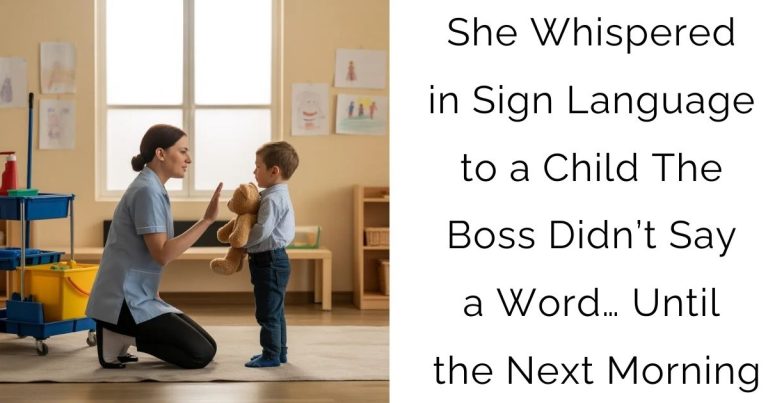 She Whispered in Sign Language to a Child—The Boss Didn’t Say a Word… Until the Next Morning