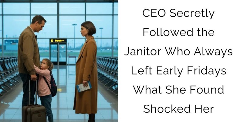 CEO Secretly Followed the Janitor Who Always Left Early Fridays—What She Found Shocked Her
