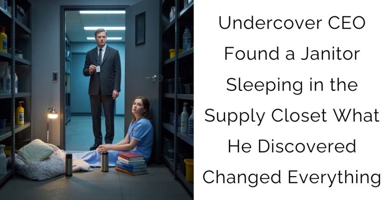 Undercover CEO Found a Janitor Sleeping in the Supply Closet—What He Discovered Changed Everything