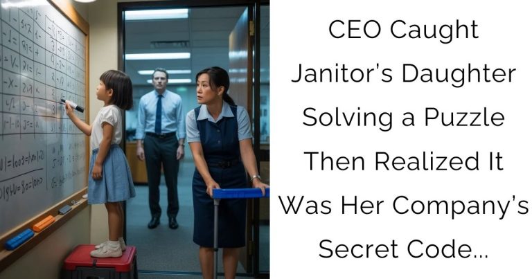 CEO Caught Janitor’s Daughter Solving a Puzzle — Then Realized It Was Her Company’s Secret Code…