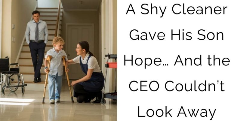 A Shy Cleaner Gave His Son Hope… And the CEO Couldn’t Look Away