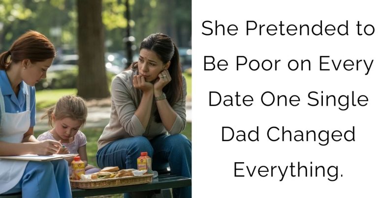 She Pretended to Be Poor on Every Date — One Single Dad Changed Everything.