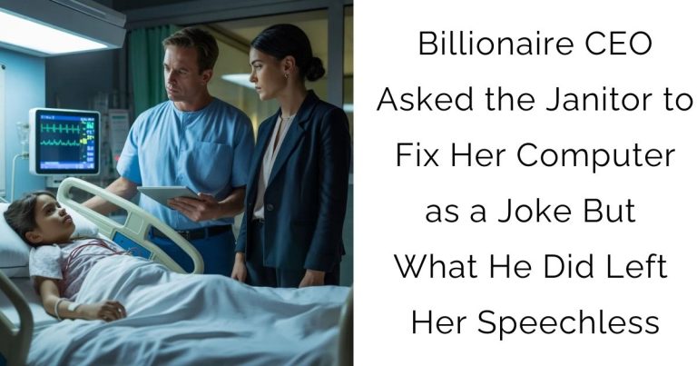 Billionaire CEO Asked the Janitor to Fix Her Computer as a Joke—But What He Did Left Her Speechless