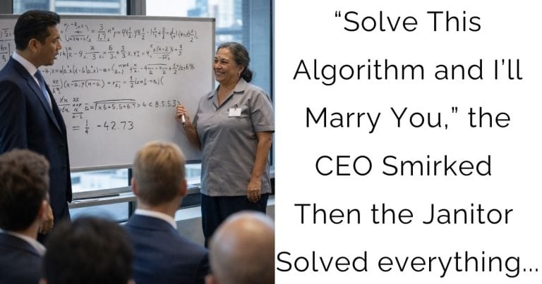 “Solve This Algorithm and I’ll Marry You,” the CEO Smirked — Then the Janitor Solved everything…