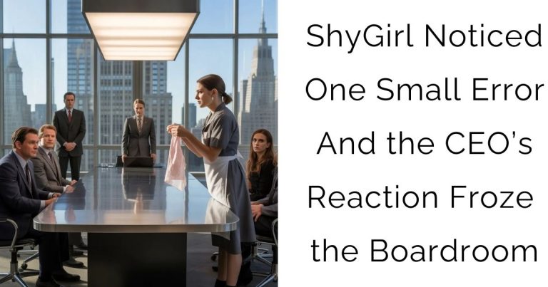 ShyGirl Noticed One Small Error — And the CEO’s Reaction Froze the Boardroom