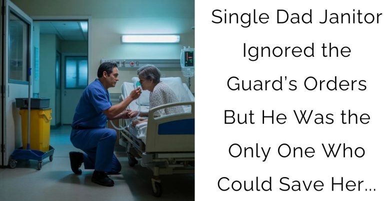 Single Dad Janitor Ignored the Guard’s Orders — But He Was the Only One Who Could Save Her…