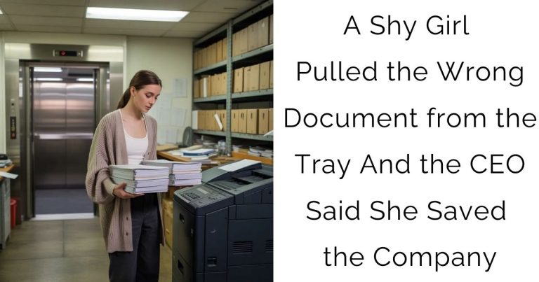 A Shy Girl Pulled the Wrong Document from the Tray—And the CEO Said She Saved the Company
