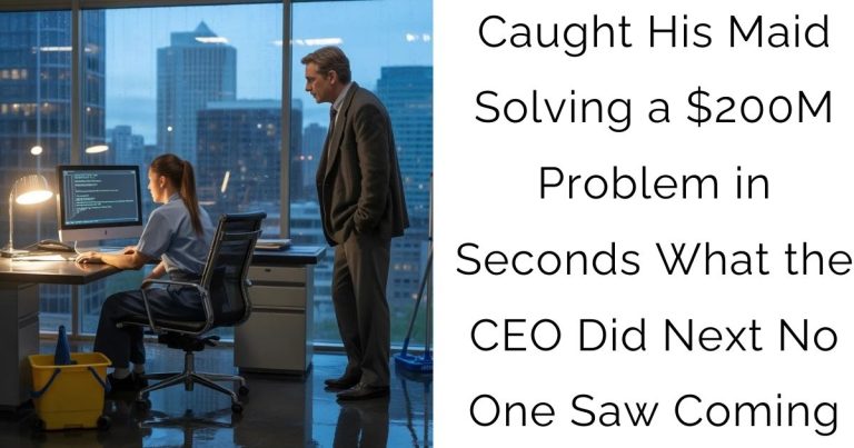 Caught His Maid Solving a $200M Problem in Seconds—What the CEO Did Next No One Saw Coming