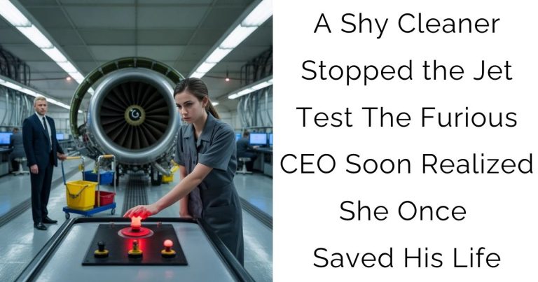 A Shy Cleaner Stopped the Jet Test — The Furious CEO Soon Realized She Once Saved His Life