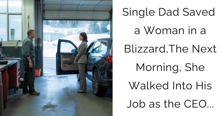 Single Dad Saved a Woman in a Blizzard, The Next Morning, She Walked Into His Job as the CEO…