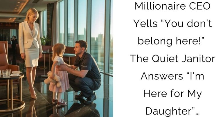 Millionaire CEO Yells “You don’t belong here!”—The Quiet Janitor Answers “I’m Here for My Daughter”…