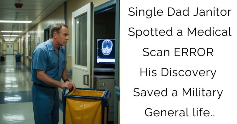 Single Dad Janitor Spotted a Medical Scan ERROR — His Discovery Saved a Military General life..