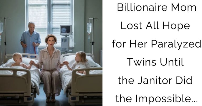 Billionaire Mom Lost All Hope for Her Paralyzed Twins — Until the Janitor Did the Impossible…