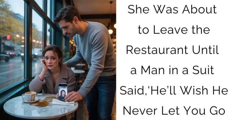She Was About to Leave the Restaurant — Until a Man in a Suit Said, ‘He’ll Wish He Never Let You Go