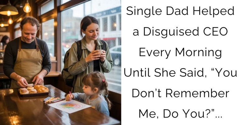 Single Dad Helped a Disguised CEO Every Morning—Until She Said, “You Don’t Remember Me, Do You?”…