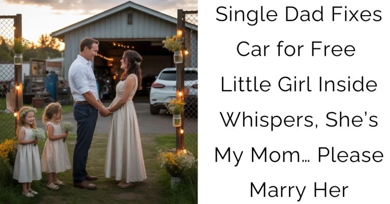 Single Dad Fixes Car for Free — Little Girl Inside Whispers, She’s My Mom… Please Marry Her