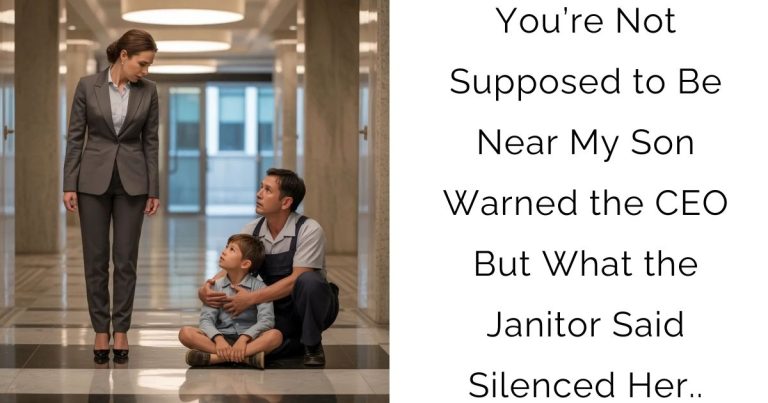 You’re Not Supposed to Be Near My Son Warned the CEO But What the Janitor Said Silenced Her..